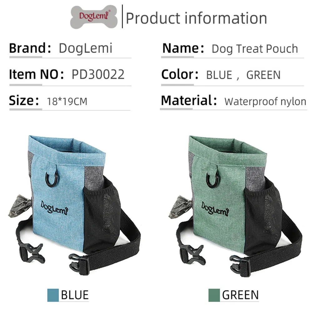 Professional Pet Treat Dog Pouch Tote Bag Waist Bag Multifunction Training Dog Helpers for Dogs