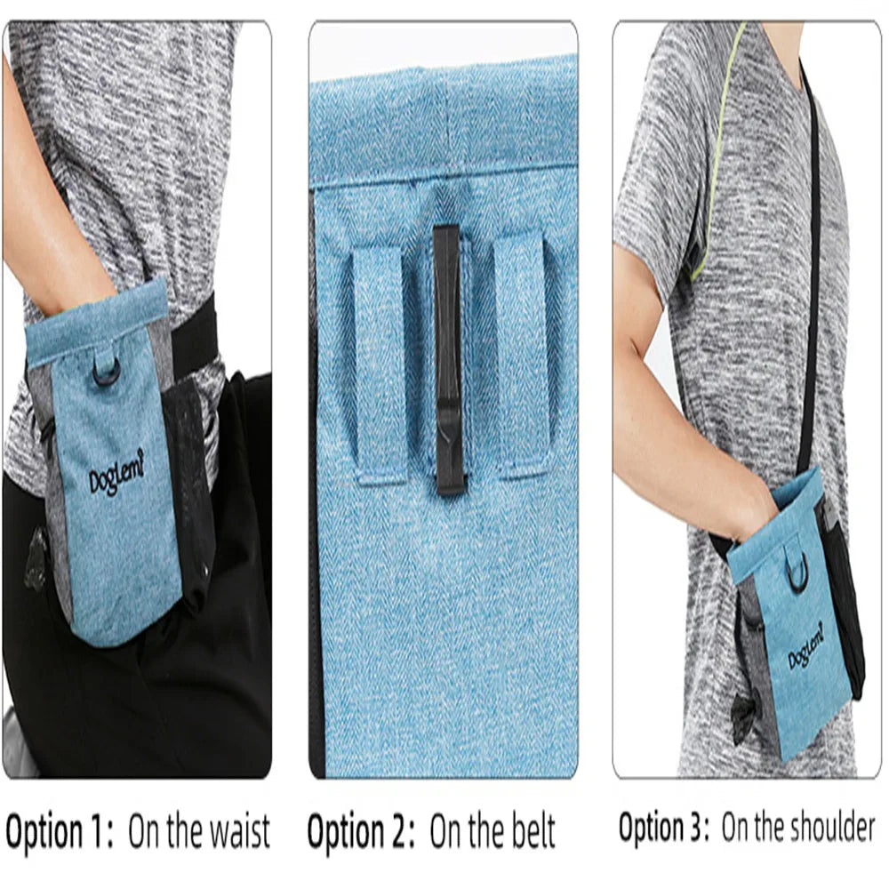 Professional Pet Treat Dog Pouch Tote Bag Waist Bag Multifunction Training Dog Helpers for Dogs