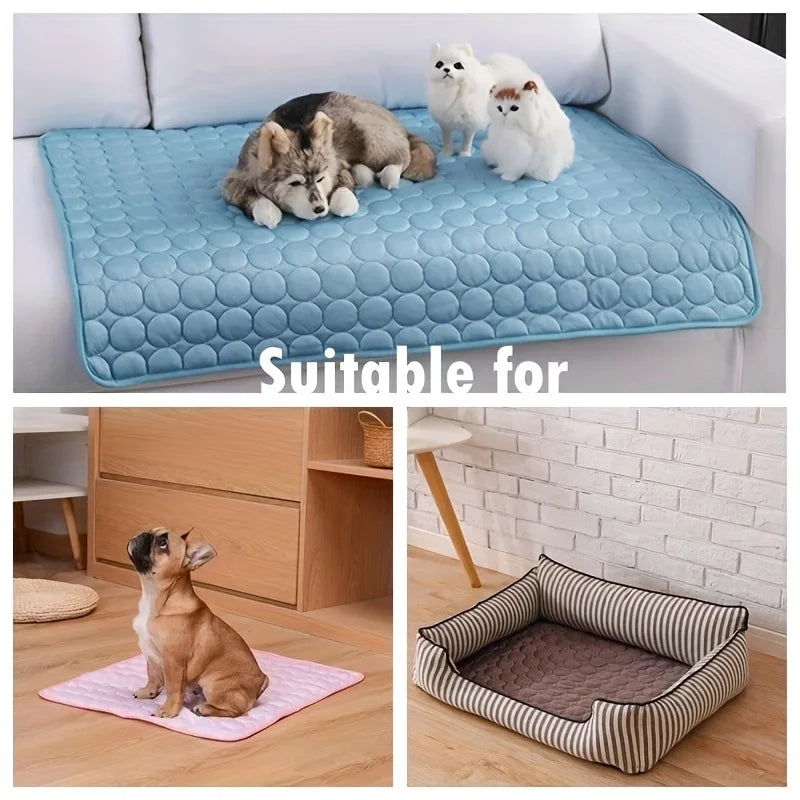 Pet Cooling Mat - Durable, Waterproof Bottom - Chill Relief for Dogs - Easy Clean - Summer Comfort