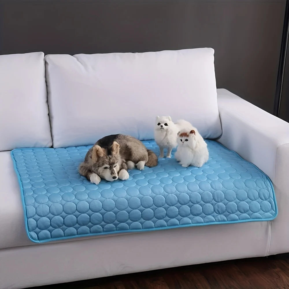Pet Cooling Mat - Durable, Waterproof Bottom - Chill Relief for Dogs - Easy Clean - Summer Comfort