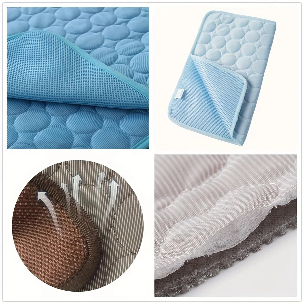 Pet Cooling Mat - Durable, Waterproof Bottom - Chill Relief for Dogs - Easy Clean - Summer Comfort