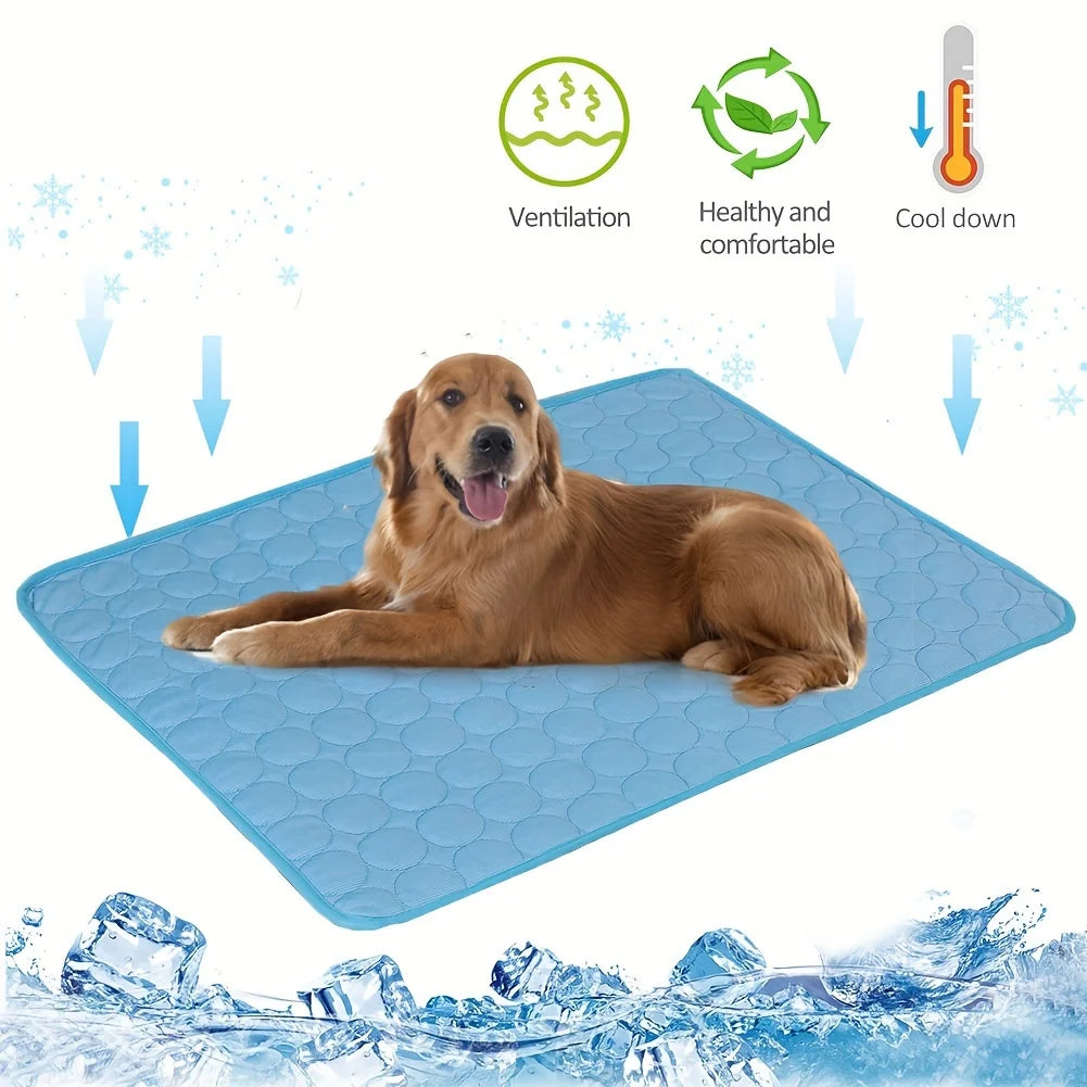 Pet Cooling Mat - Durable, Waterproof Bottom - Chill Relief for Dogs - Easy Clean - Summer Comfort